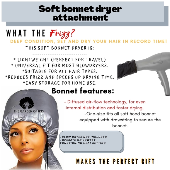 Franny’s Fashion Accessories - Soft bonnet dryer attachment